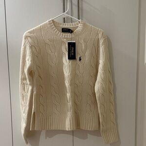 NWT Polo by Ralph Lauren Ivory Cable Knit Sweater